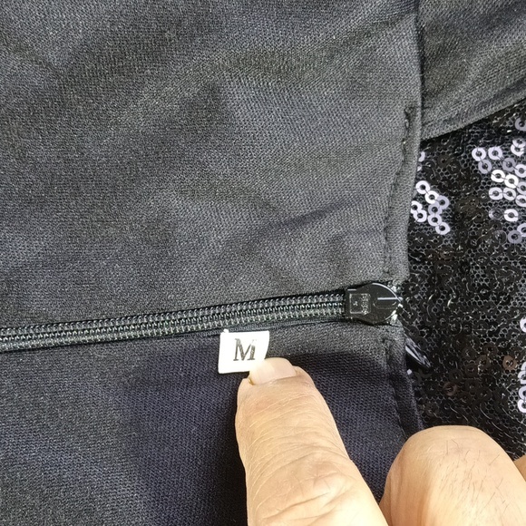 Vintage Party Cap Sleeve Backless Sequin Bodycon Dress Women's Size M - Picture 12 of 15